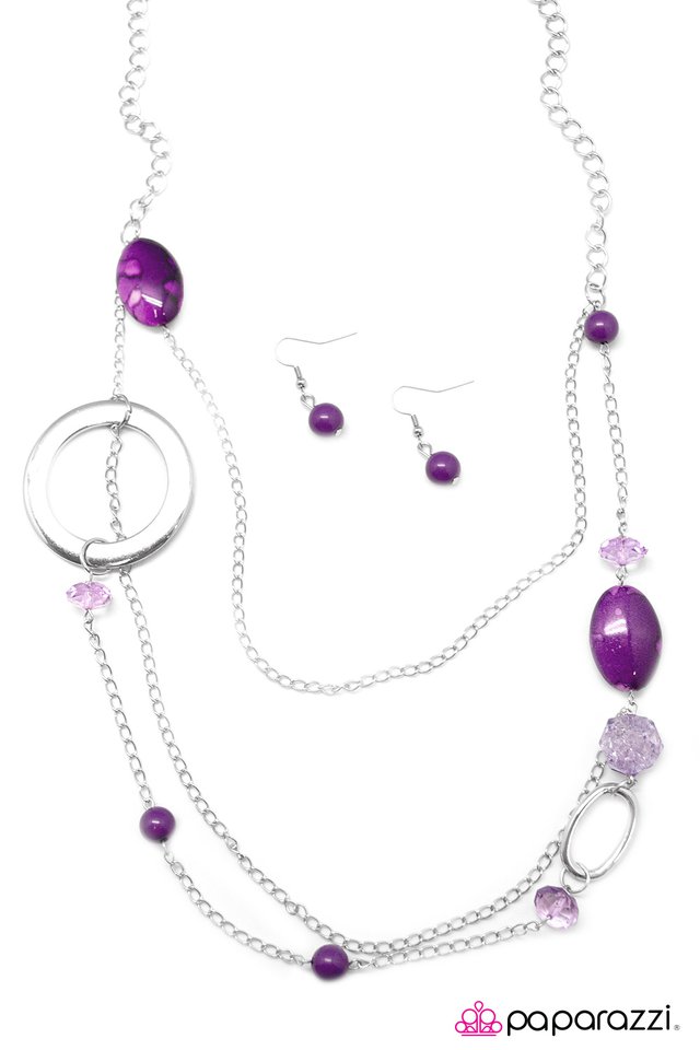 Paparazzi ♥ A Stones Throw - Purple ♥ Necklace