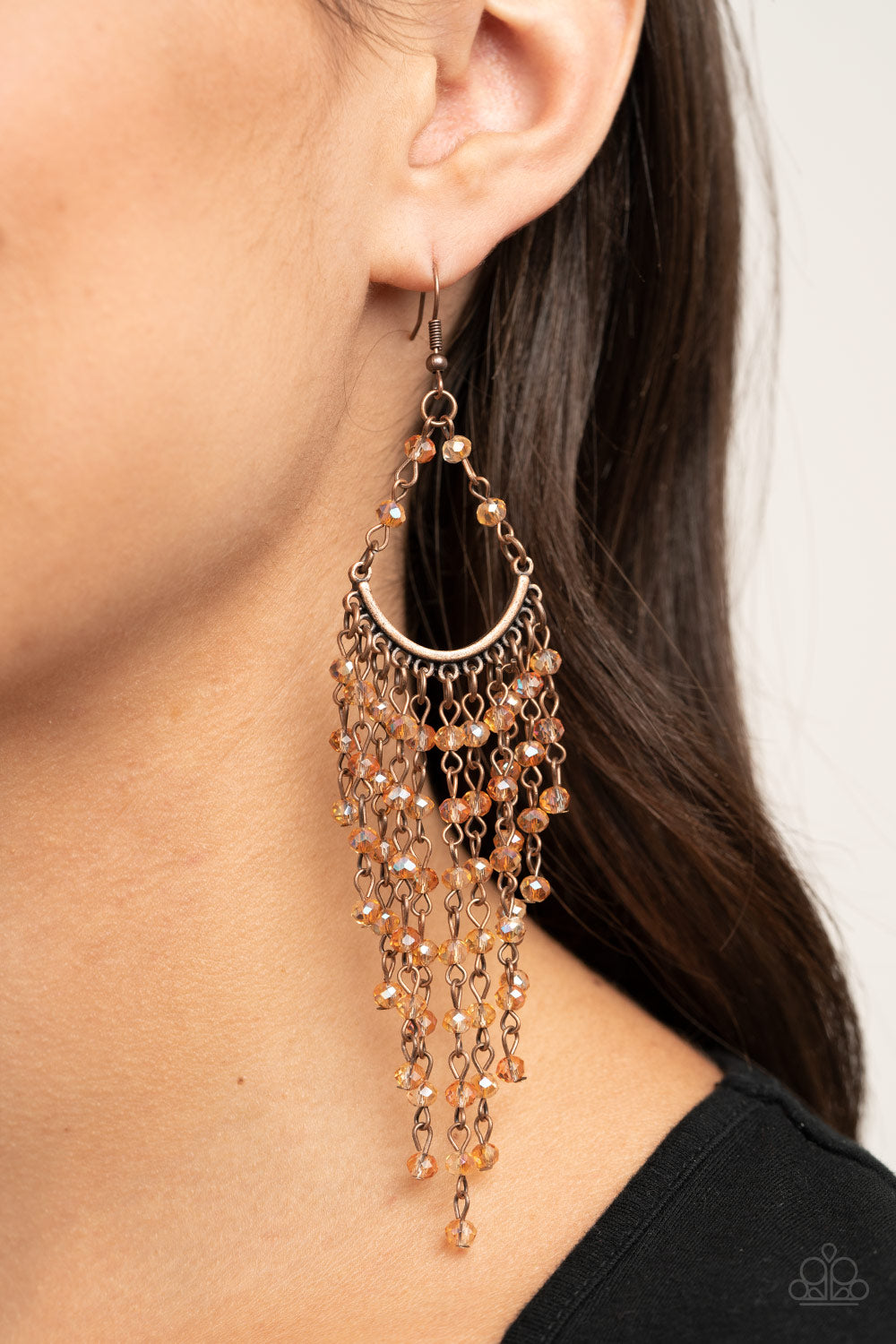 Paparazzi ♥ Metro Confetti - Copper ♥ Earrings