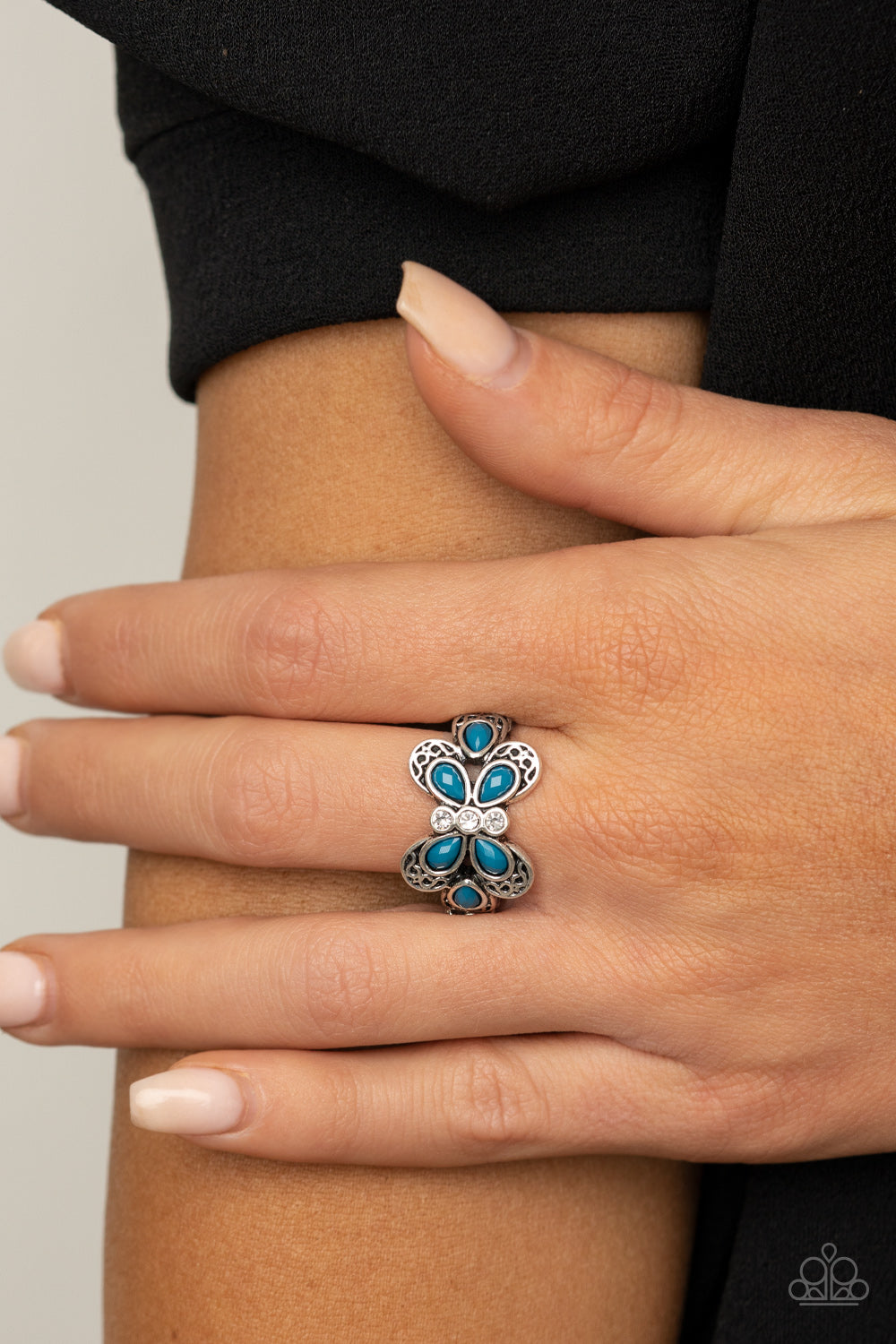 Paparazzi ♥ Boho Butterfly - Blue ♥ Ring