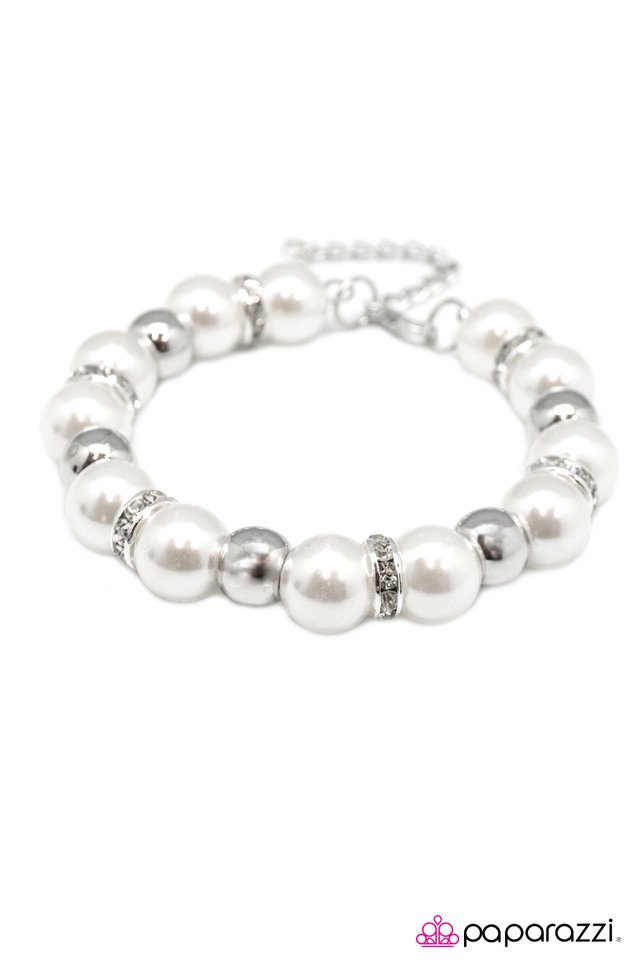 Paparazzi ♥ Tickled Pink - White ♥ Bracelet