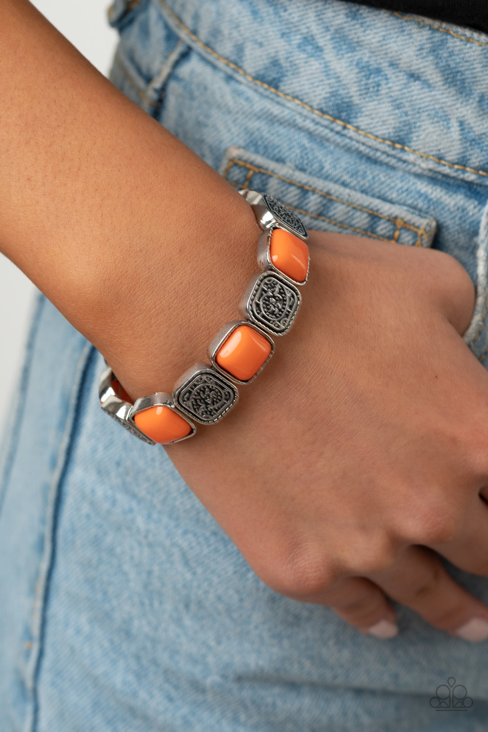 Paparazzi ♥ Trendy Tease - Orange ♥ Bracelet