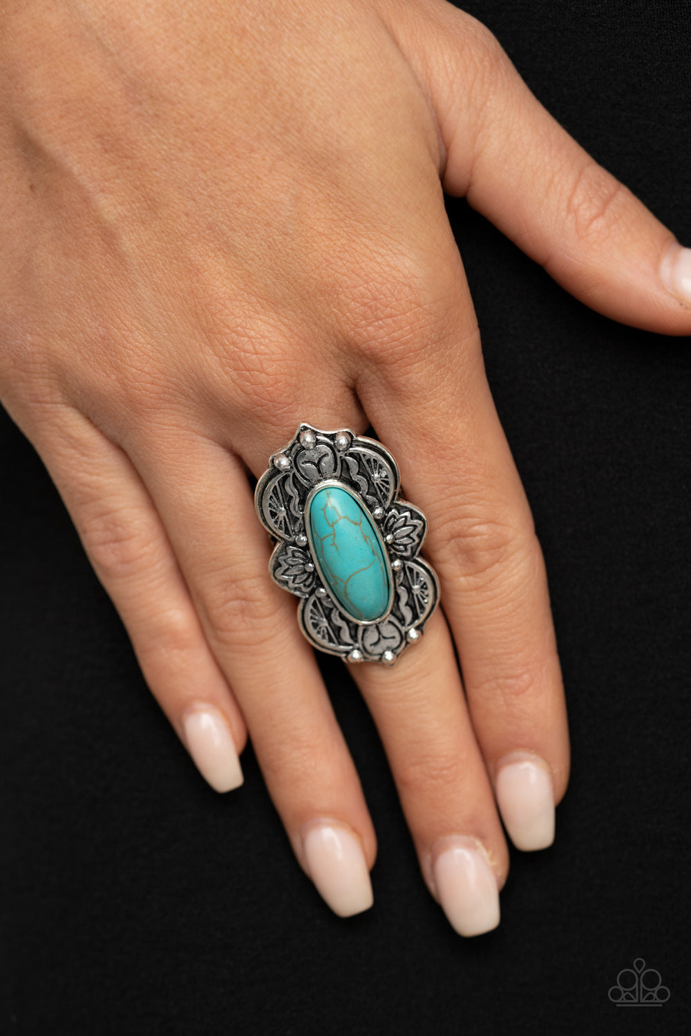 Paparazzi ♥ Lotus Oasis - Blue ♥ Ring