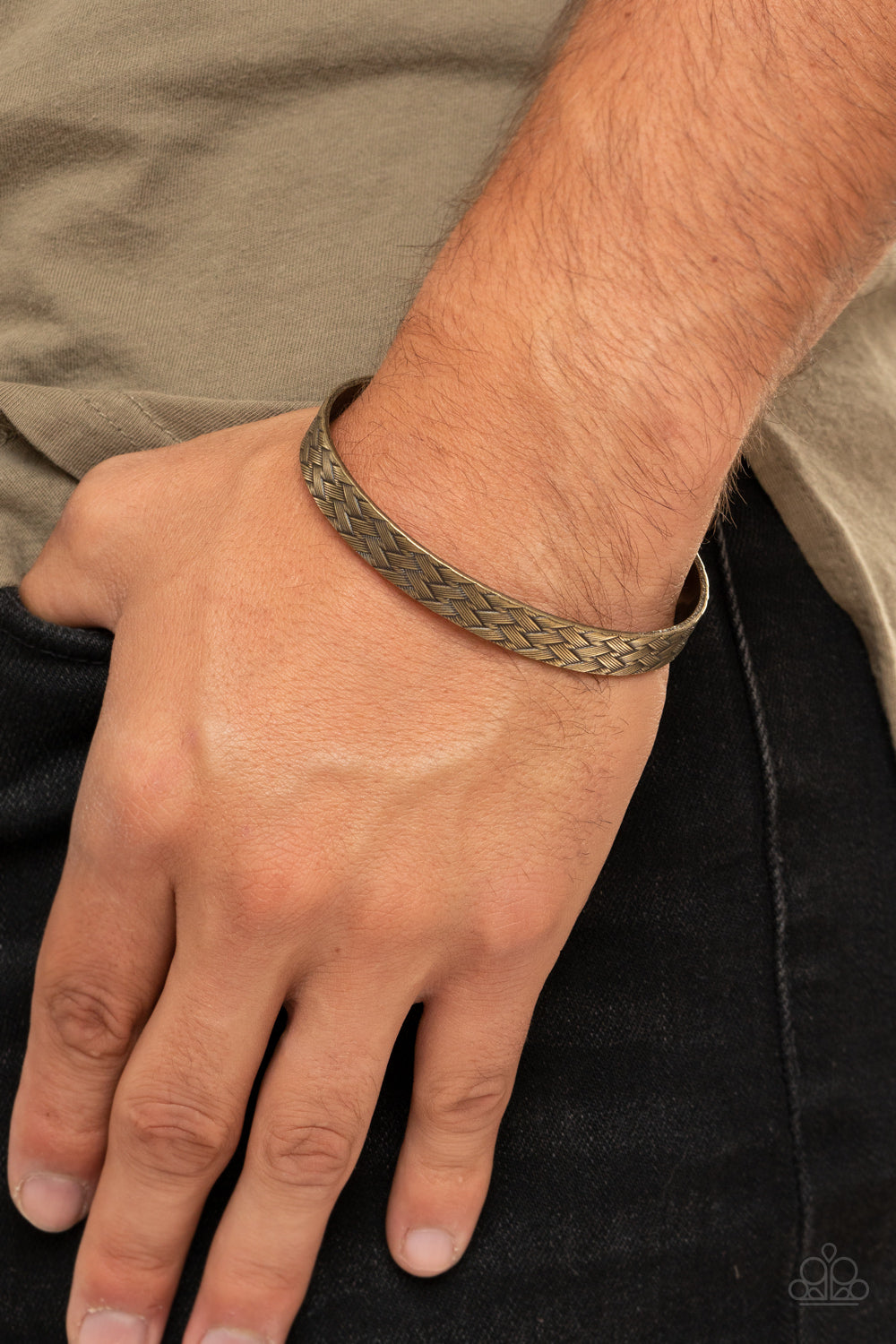Paparazzi ♥ Mind Games - Brass ♥ Mens Bracelet
