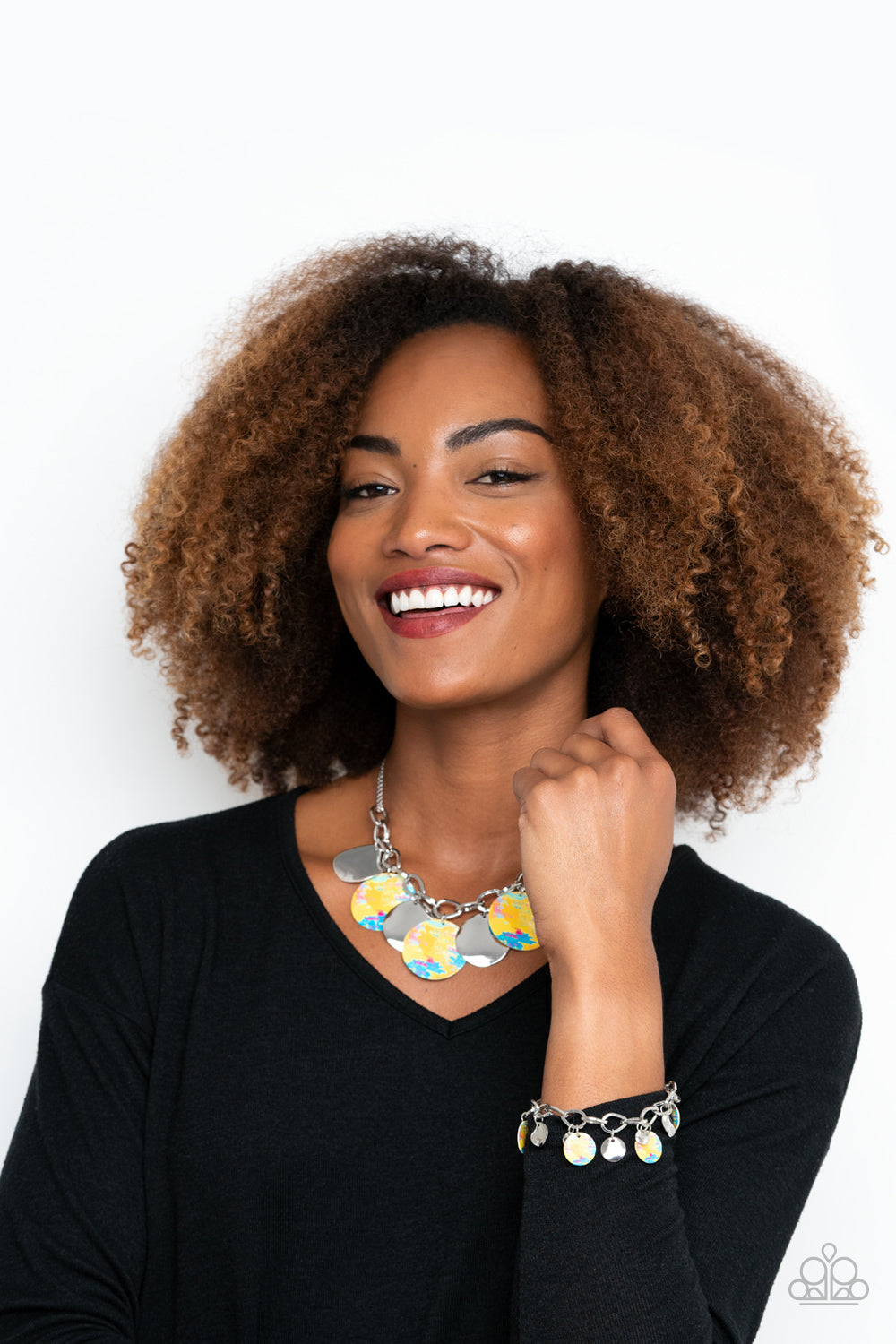 Paparazzi ♥ Teasingly Tie Dye - Yellow ♥ Bracelet