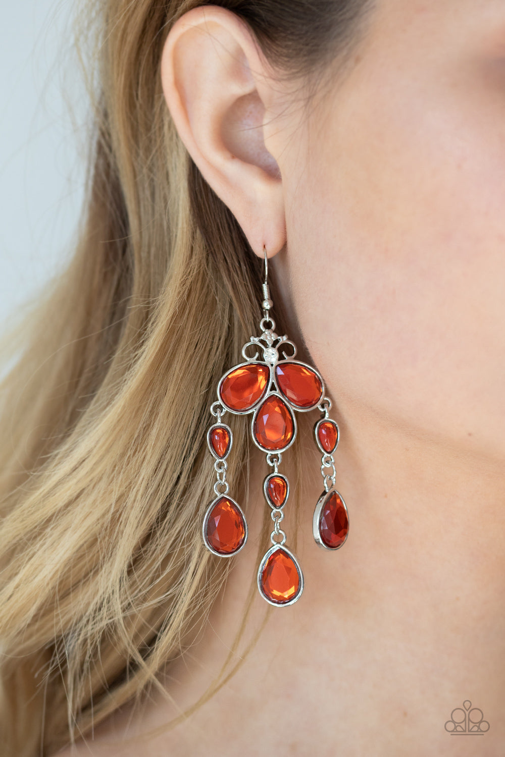 Paparazzi ♥ Clear The HEIR - Orange ♥ Earrings