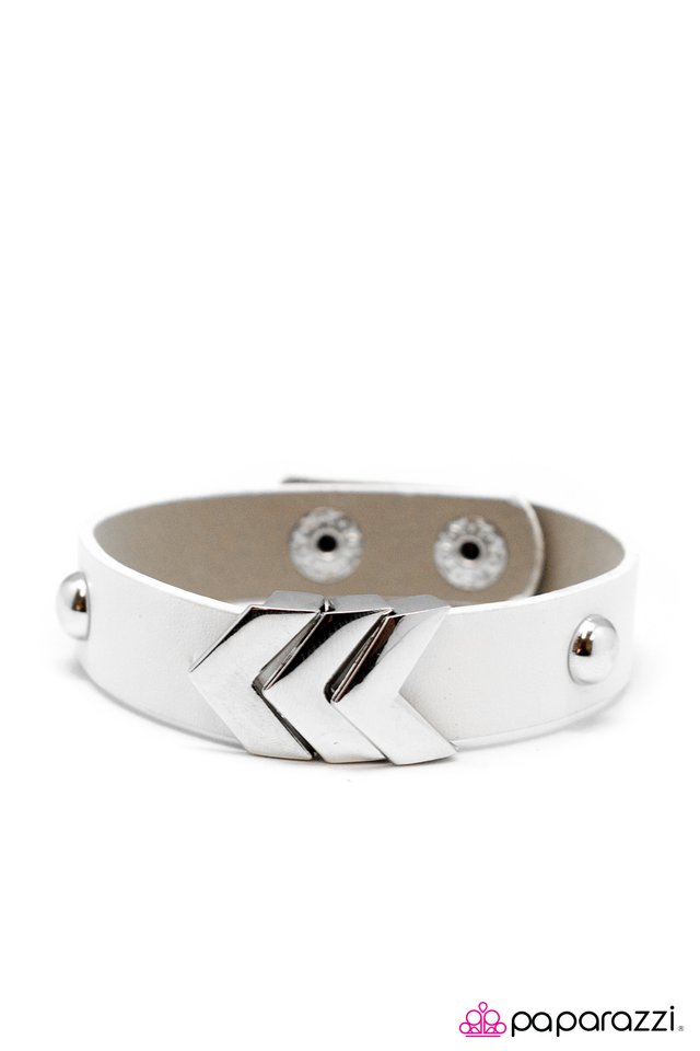 Paparazzi ♥ Rebel Hearts - White ♥ Bracelet