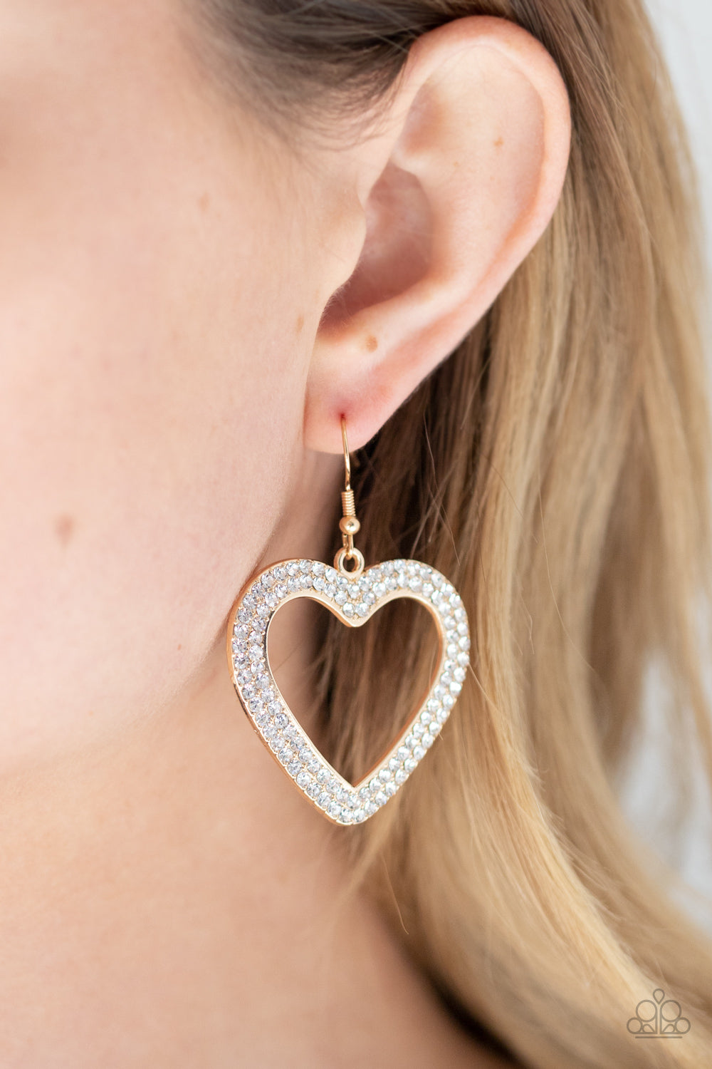 Paparazzi ♥ GLISTEN To Your Heart - Gold ♥ Earrings
