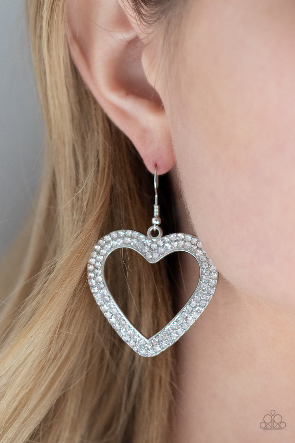 Paparazzi ♥ GLISTEN To Your Heart - Silver ♥ Earrings