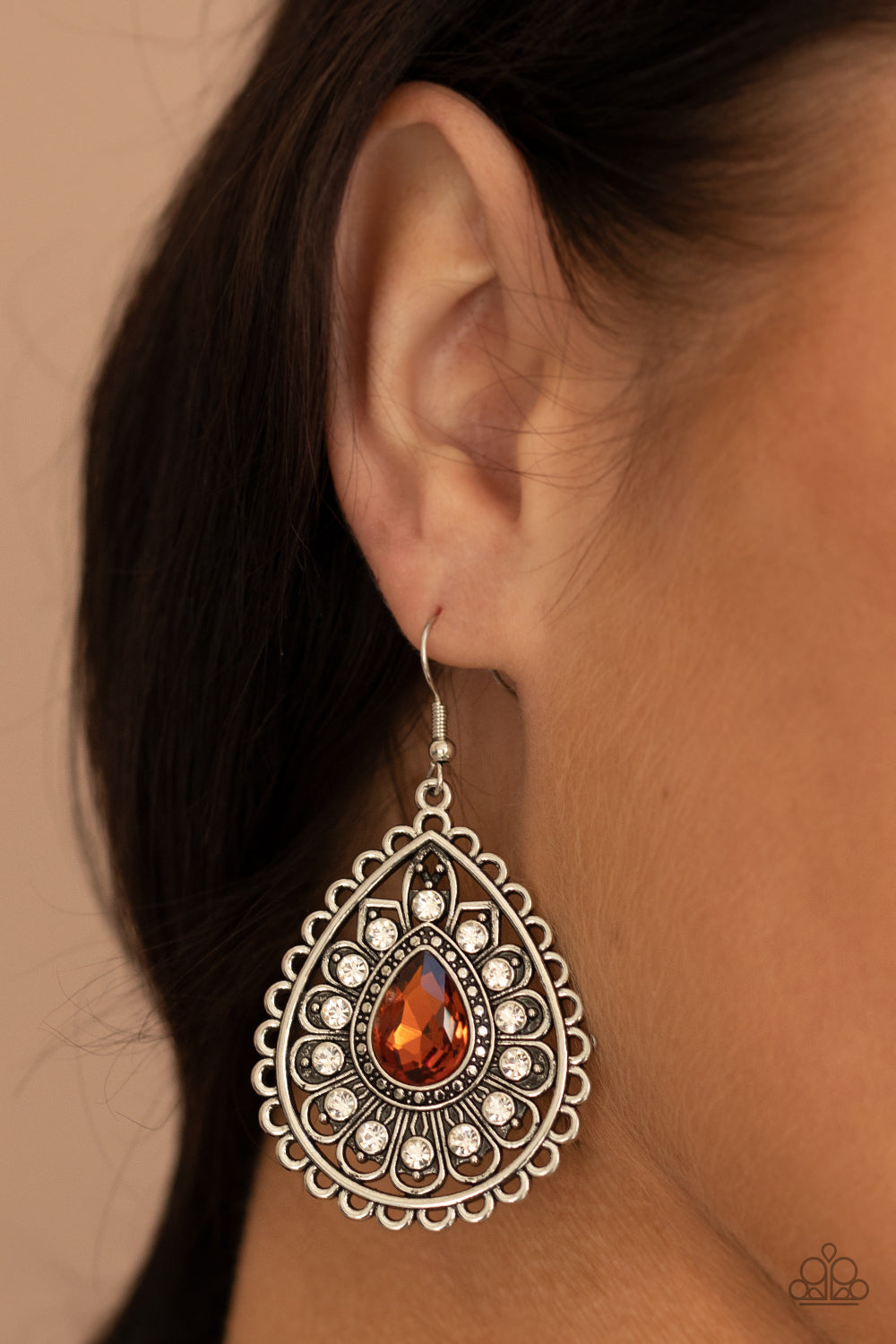 Paparazzi ♥ Eat, Drink, and BEAM Merry - Brown ♥ Earrings