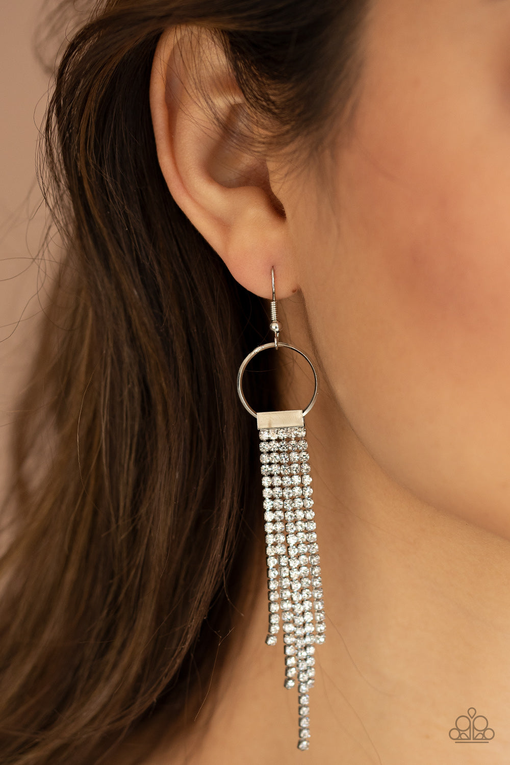 Paparazzi ♥ Tapered Twinkle - White ♥ Earrings