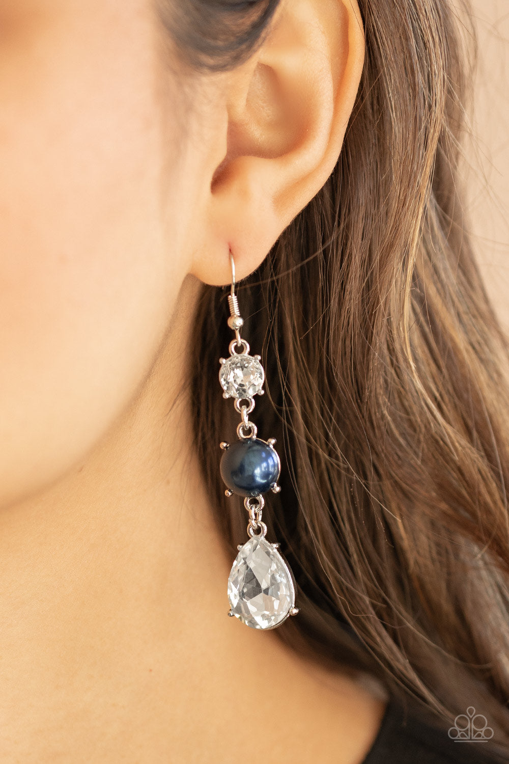 Paparazzi ♥ Unpredictable Shimmer - Blue ♥ Earrings