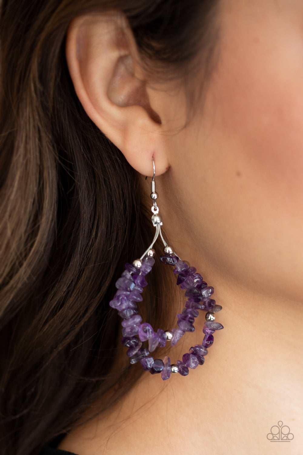 Paparazzi ♥ Canyon Rock Art - Purple ♥ Earrings