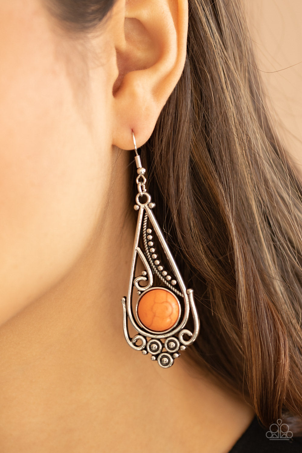 Paparazzi ♥ Canyon Climate - Orange ♥ Earrings
