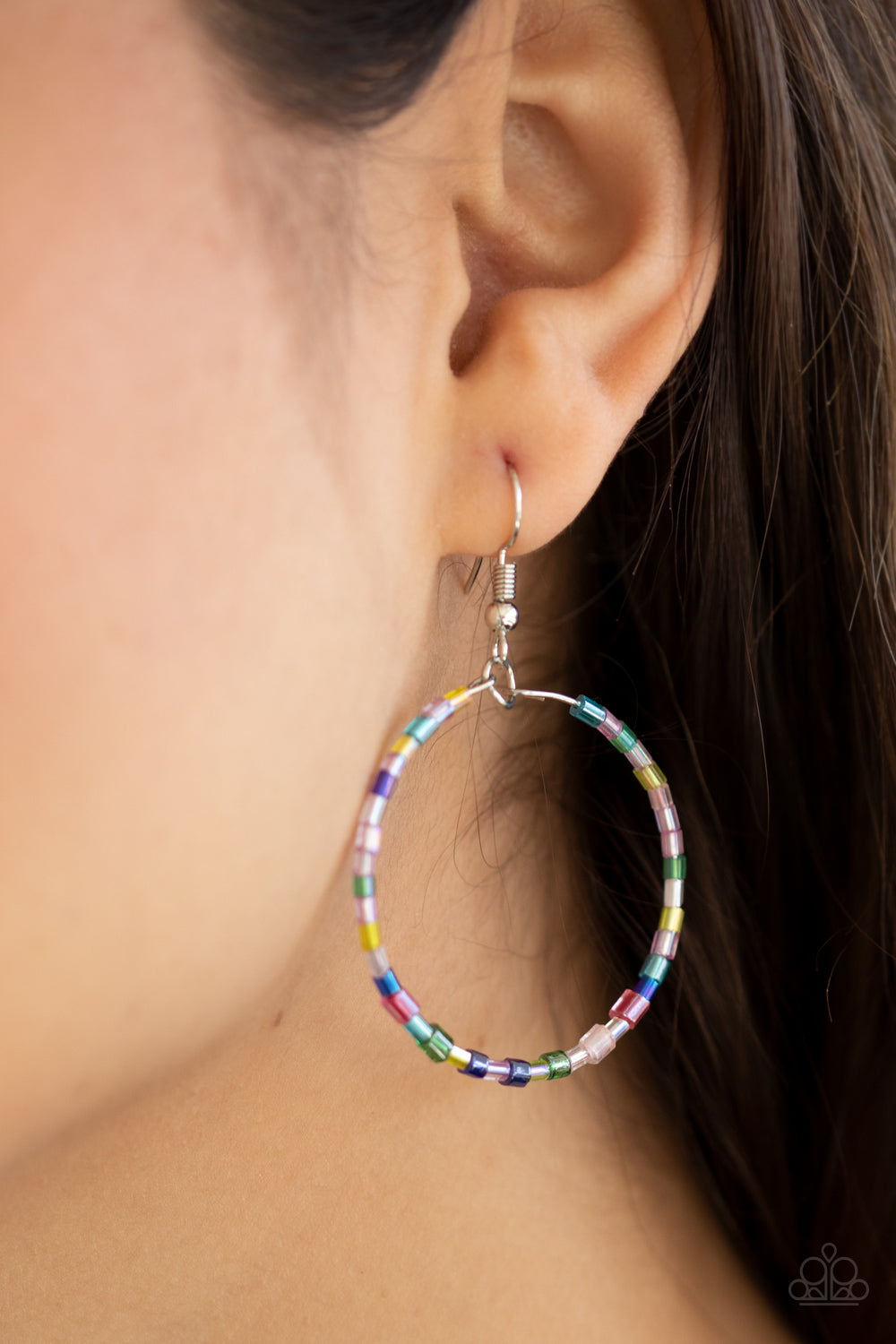 Paparazzi ♥ Colorfully Curvy - Multi ♥ Earrings