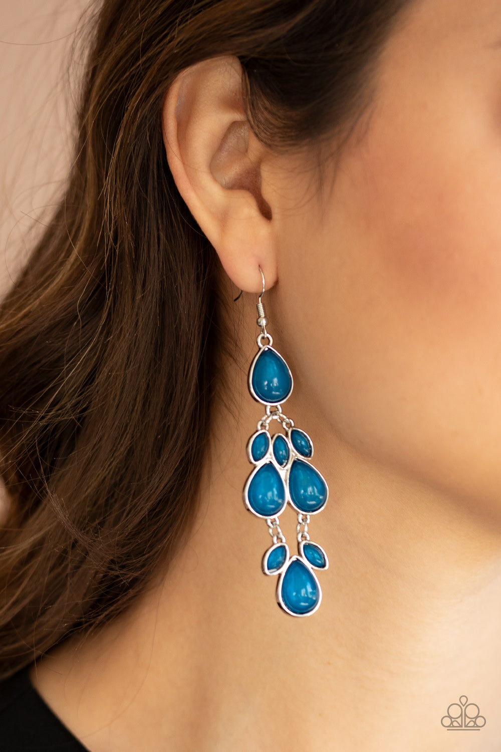 Paparazzi ♥ Superstar Social - Blue ♥ Earrings