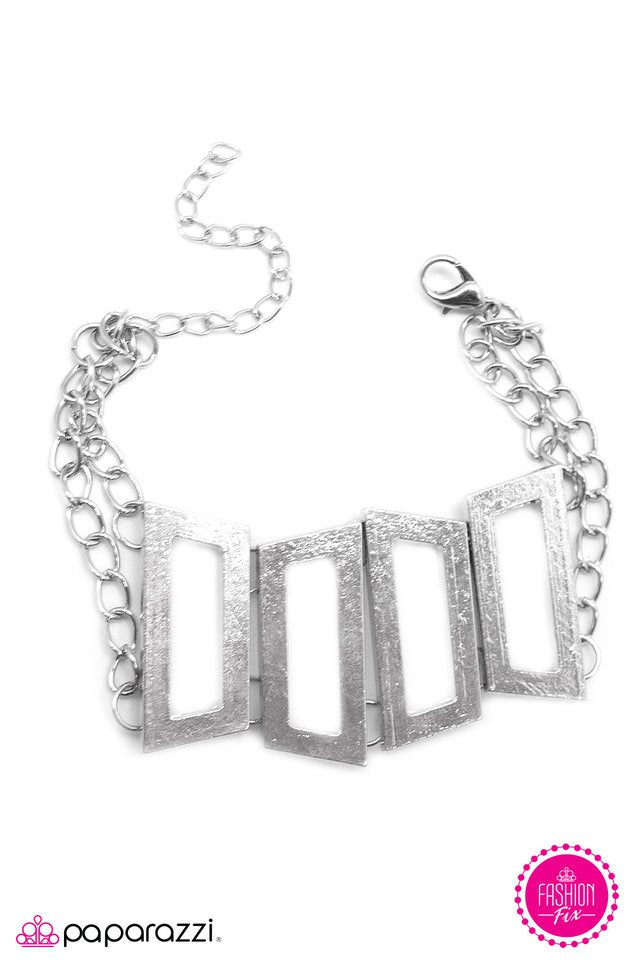 Paparazzi ♥ Bring Your A-Frame - Silver ♥ Bracelet