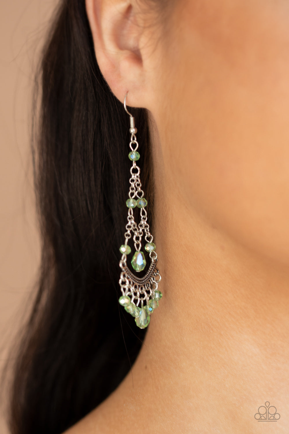 Paparazzi ♥ First In SHINE - Green ♥ Earrings