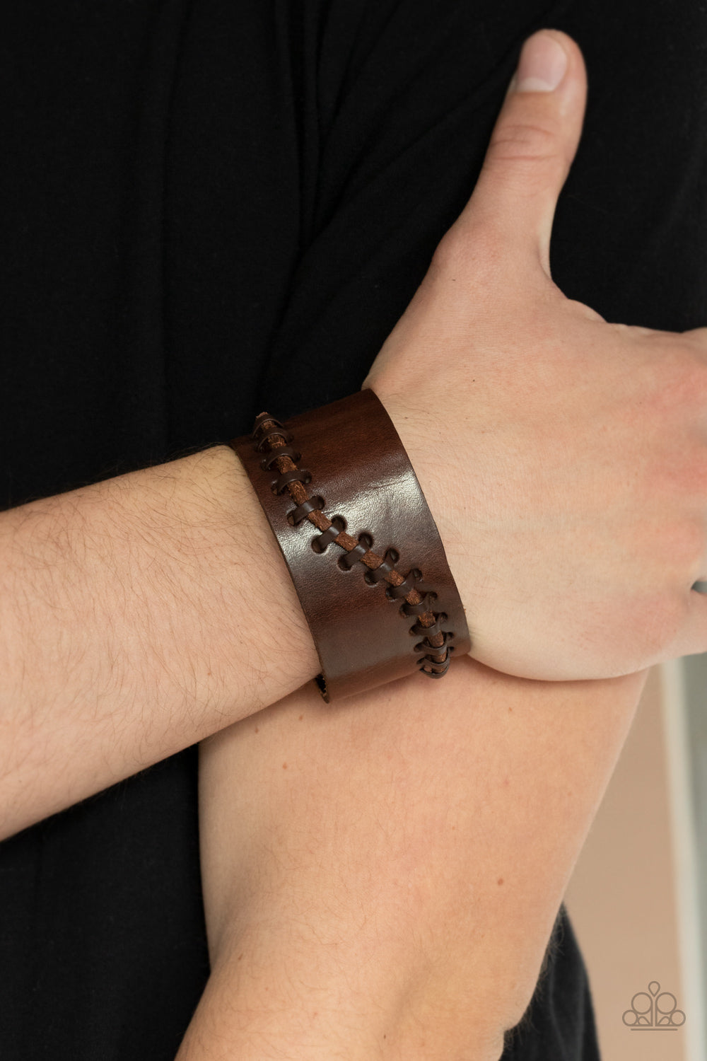 Paparazzi ♥ Every STITCH Way - Brown ♥ Bracelet
