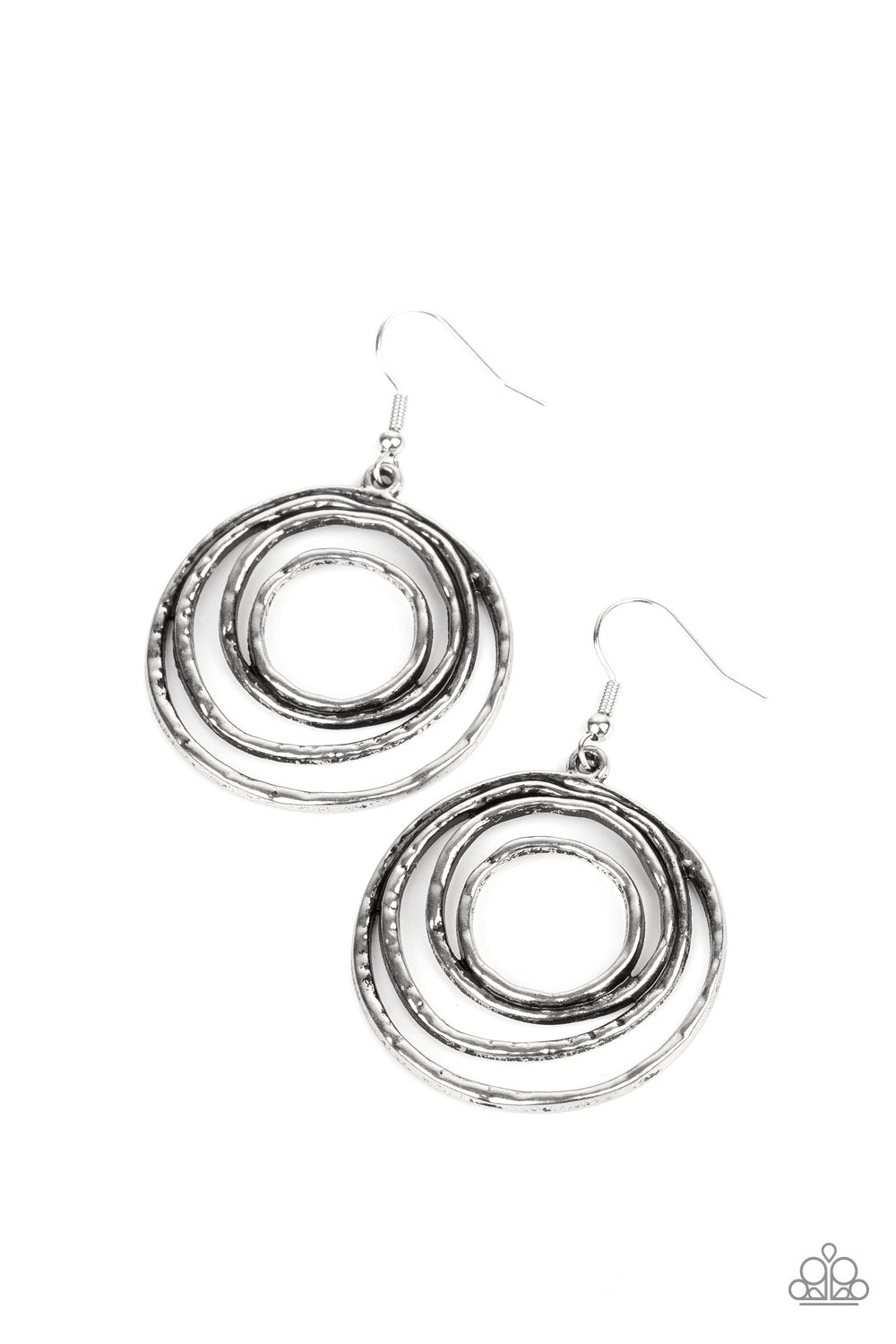 Paparazzi ♥ Spiraling Out of Control - Silver ♥ Earrings