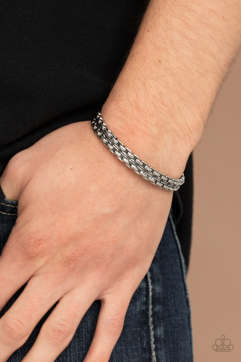Paparazzi ♥ Full Rig - Silver ♥ Mens Bracelet