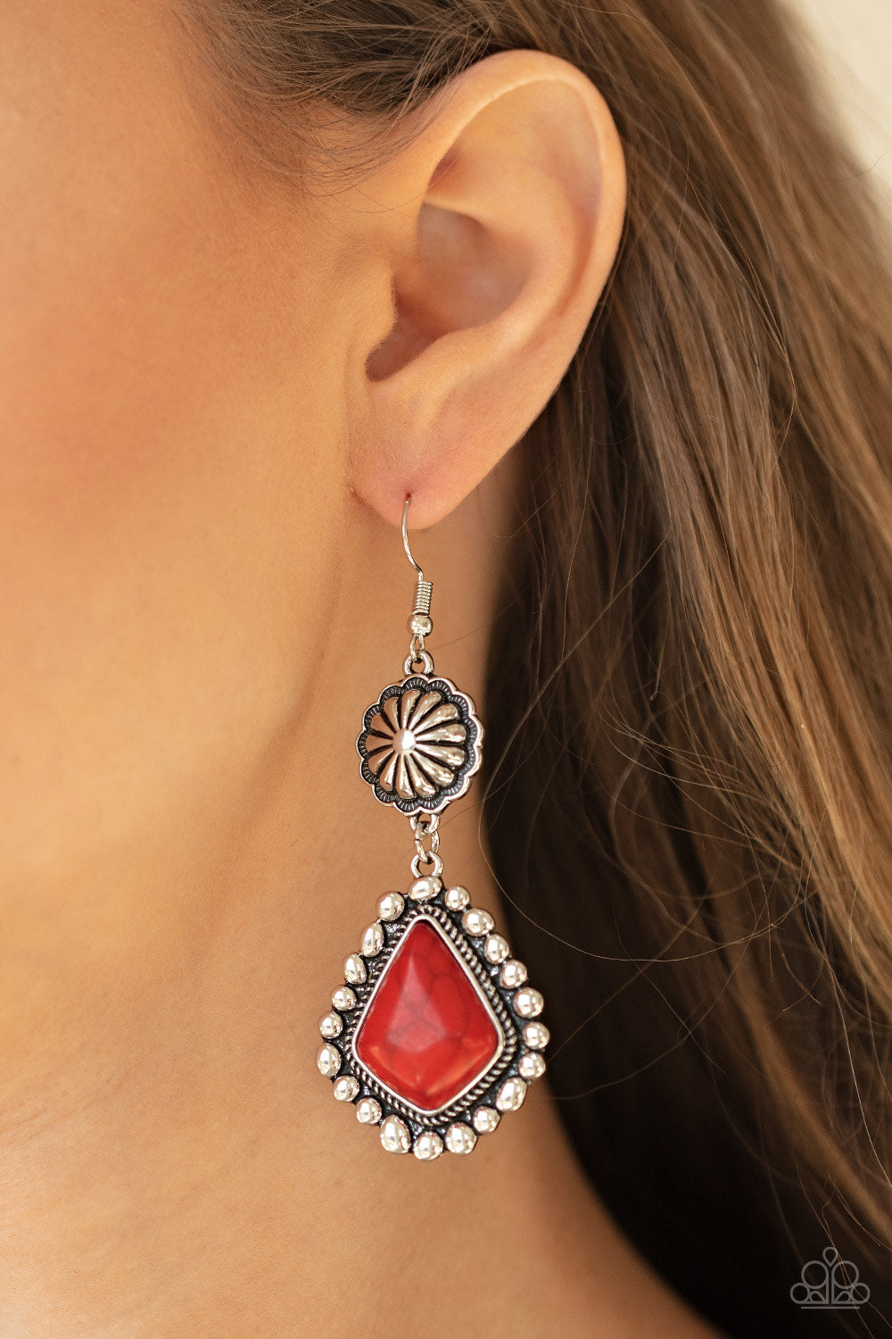 Paparazzi ♥ Country Cavalier - Red ♥ Earrings
