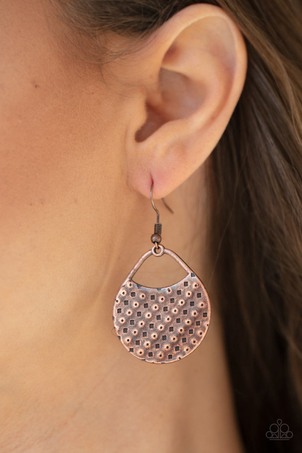 Paparazzi ♥ Im Sensing a Pattern Here - Copper ♥ Earrings