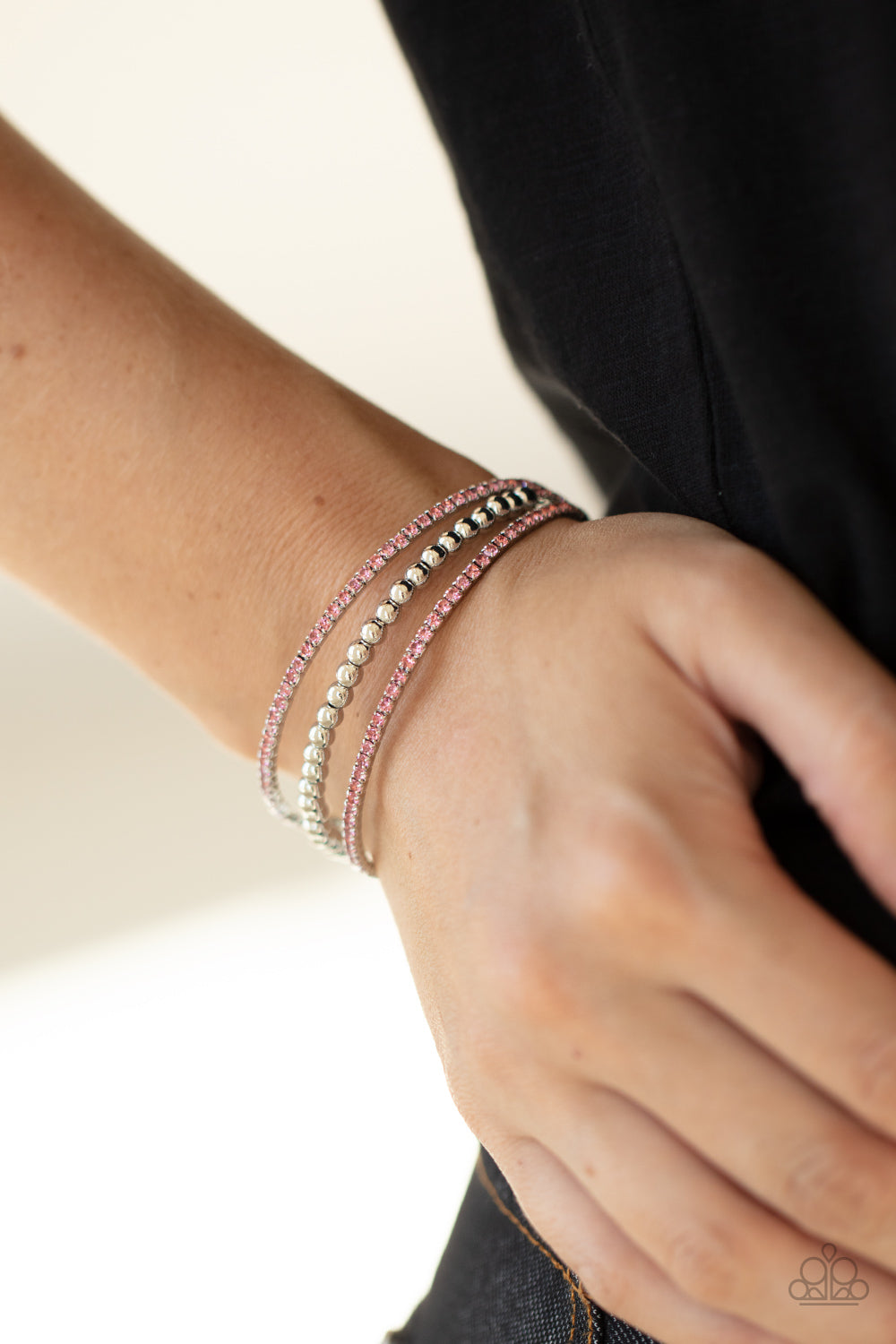 Paparazzi ♥ High-End Eye Candy - Pink ♥ Bracelet