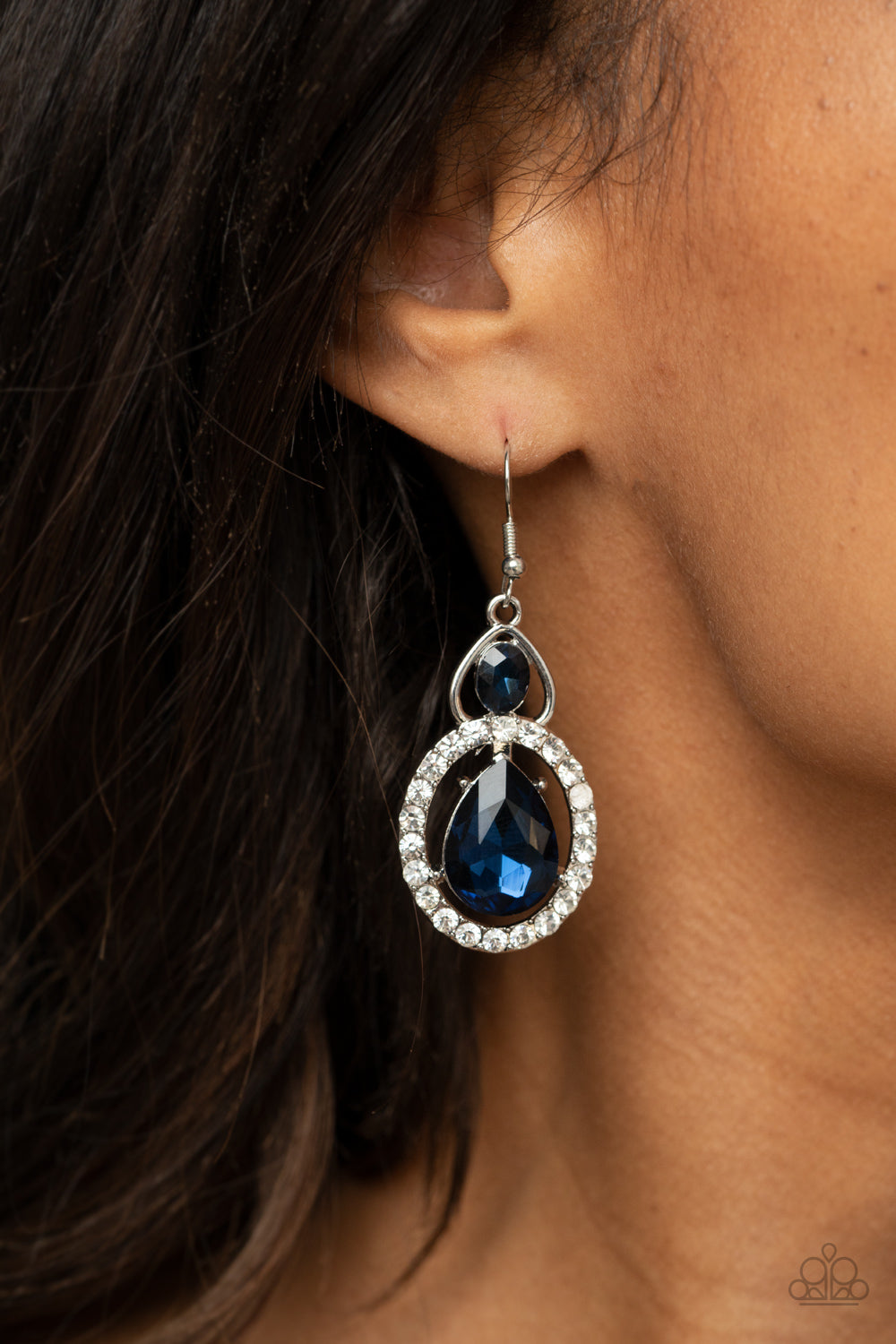 Paparazzi ♥ Double The Drama - Blue ♥ Earrings