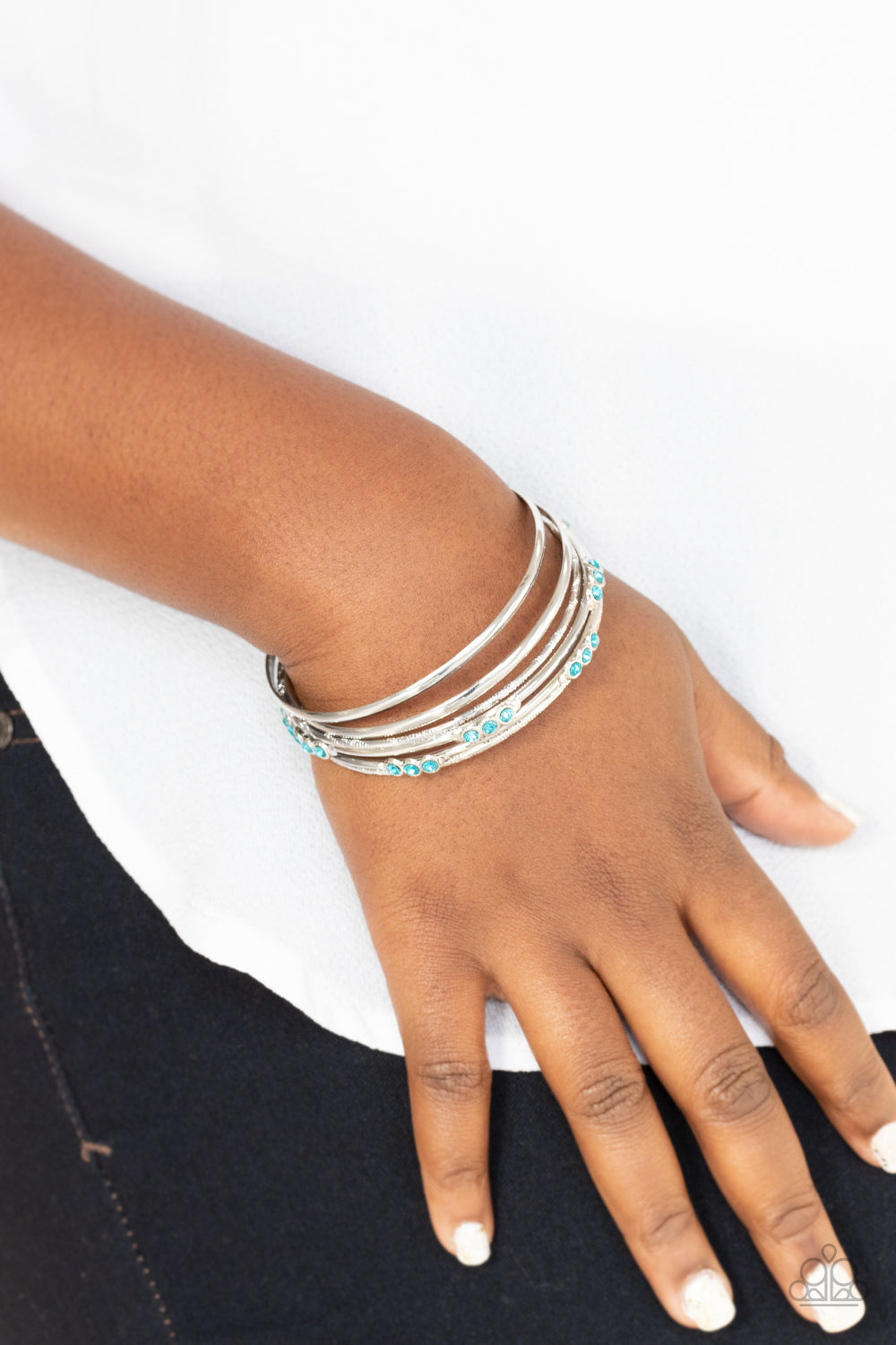 Paparazzi ♥ Stackable Sparkle - Blue ♥ Bracelet