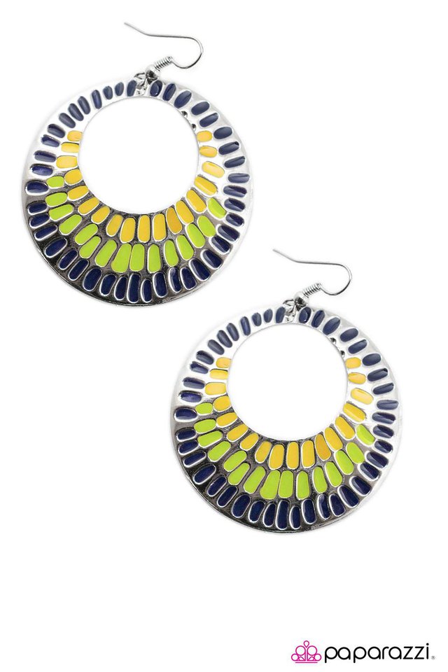 Paparazzi ♥ Mrs. Peacock - Multi ♥ Earrings