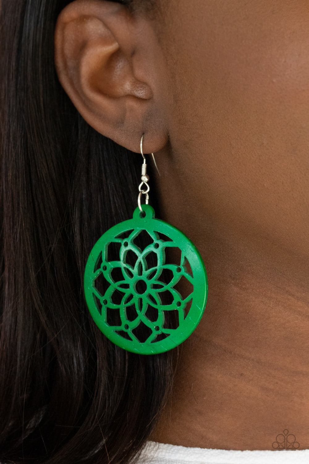 Paparazzi ♥ Mandala Meadow - Green ♥ Earrings