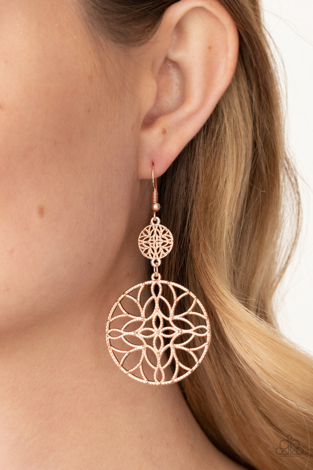 Paparazzi ♥ Mandala Eden - Rose Gold ♥ Earrings