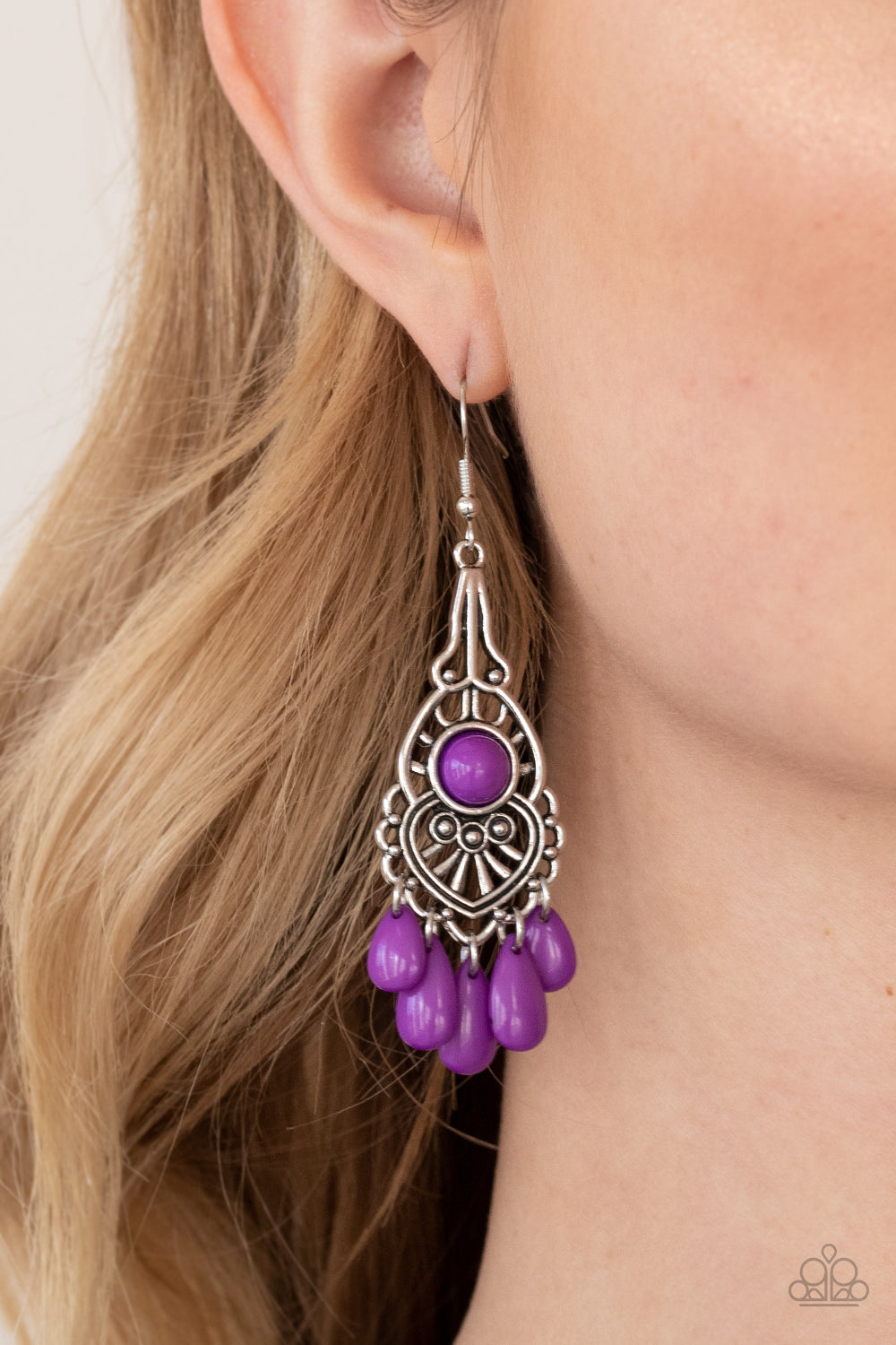 Paparazzi ♥ Fruity Tropics - Purple ♥ Earrings