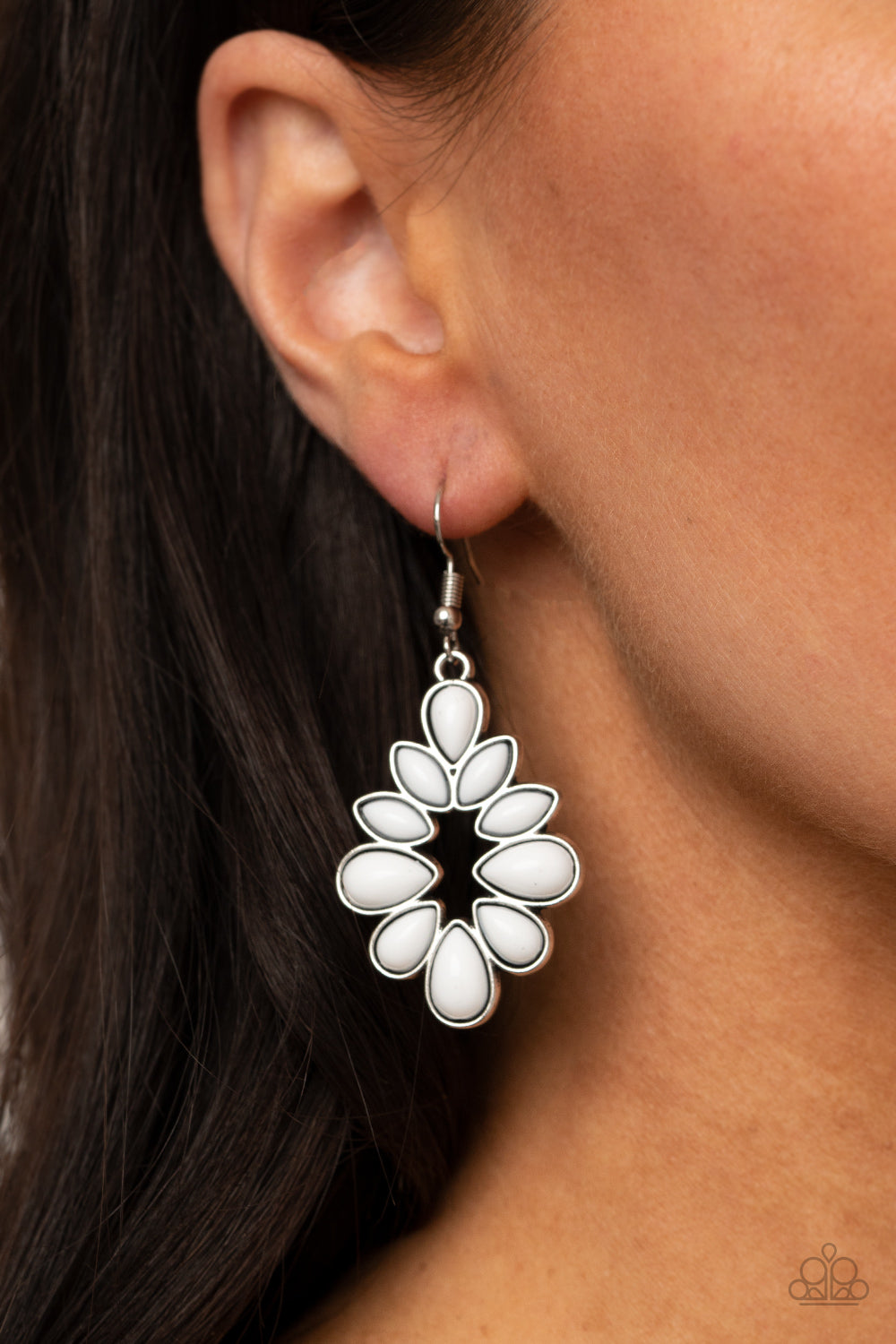 Paparazzi ♥ Burst Into TEARDROPS - White ♥ Earrings
