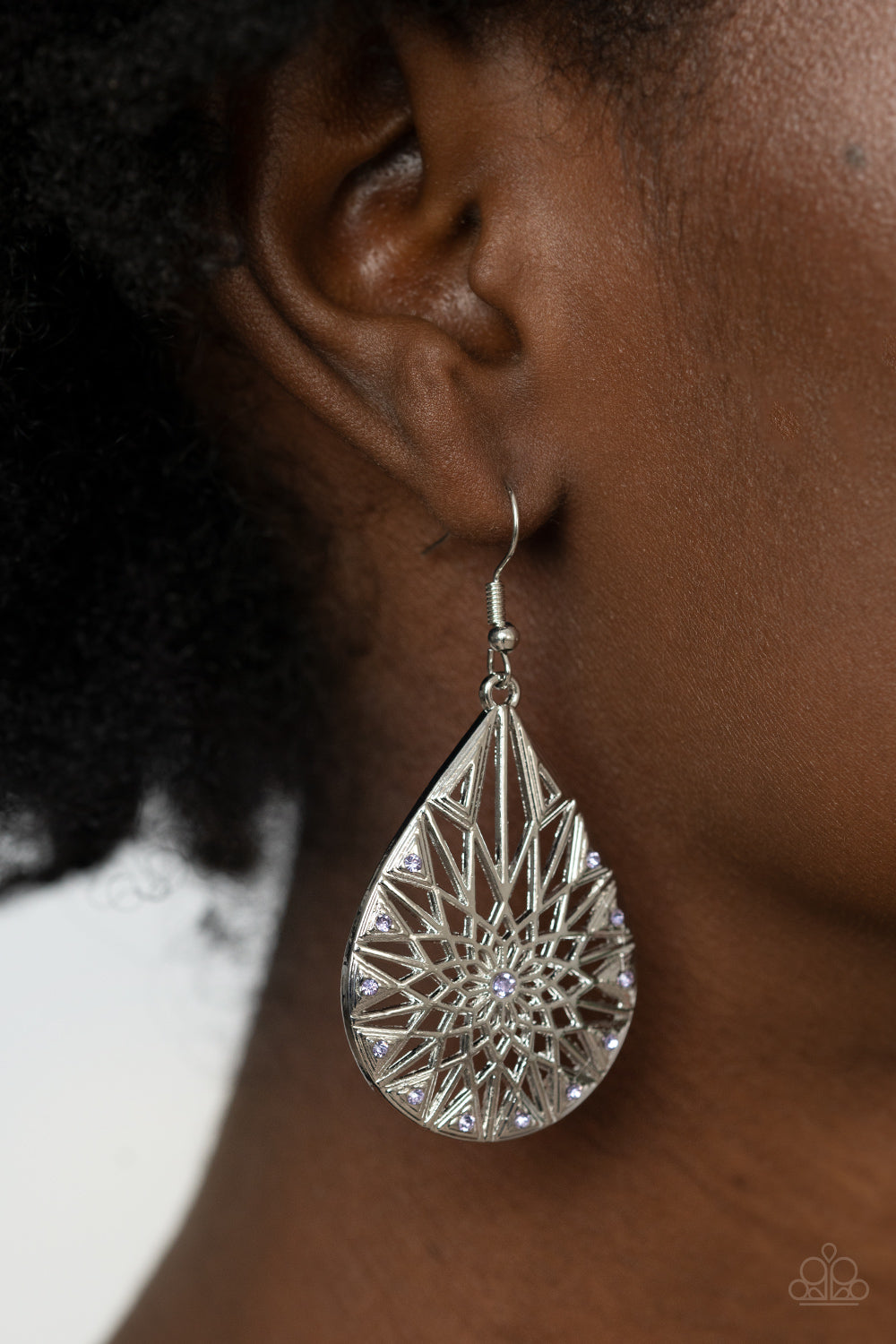 Paparazzi ♥ Icy Mosaic - Purple ♥ Earrings