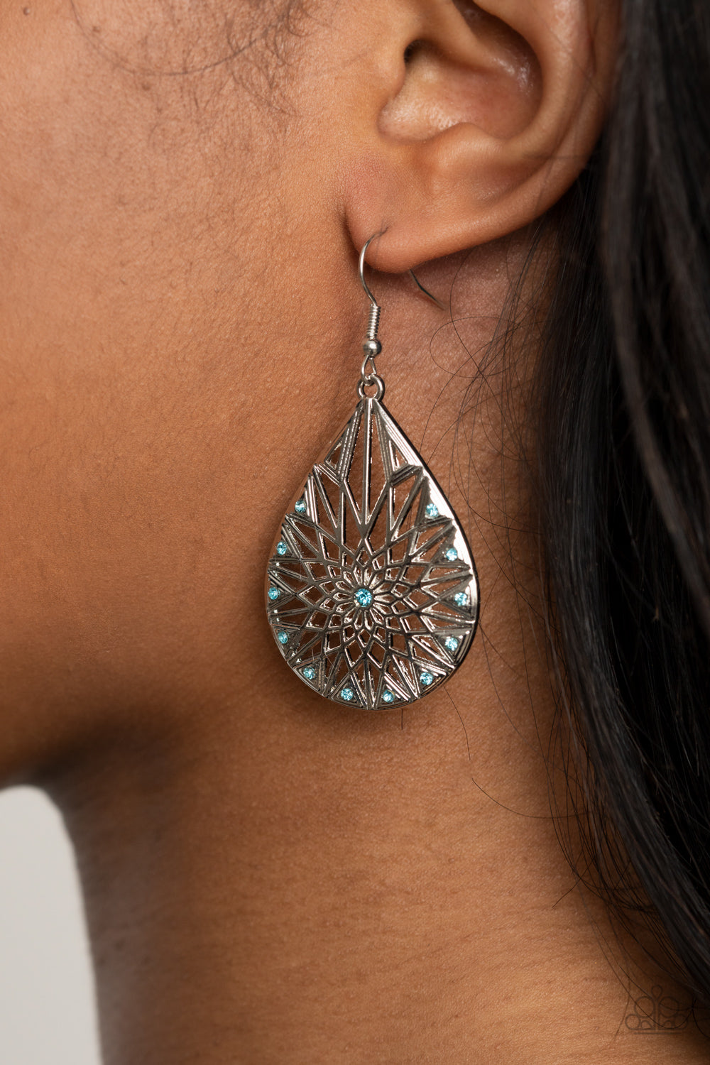 Paparazzi ♥ Icy Mosaic - Blue ♥ Earrings