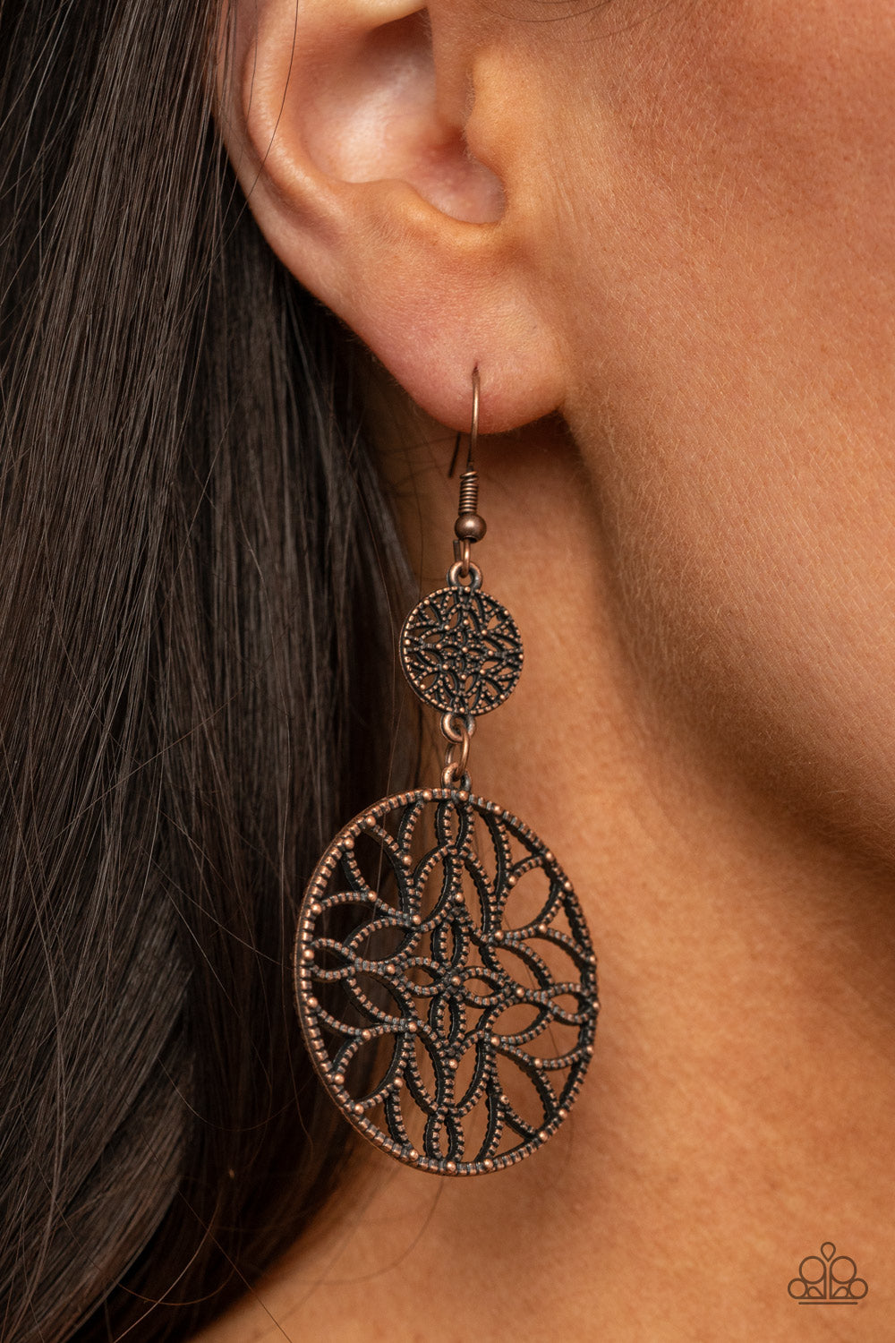 Paparazzi ♥ Mandala Eden - Copper ♥ Earrings
