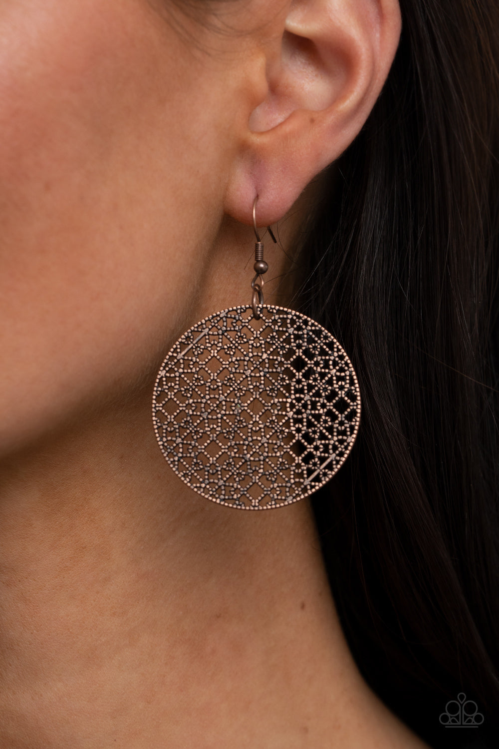 Paparazzi ♥ Metallic Mosaic - Copper ♥ Earrings