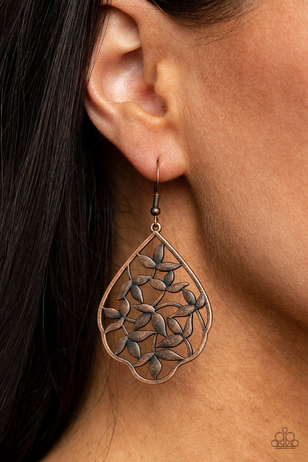 Paparazzi ♥ Taj Mahal Gardens - Copper ♥ Earrings