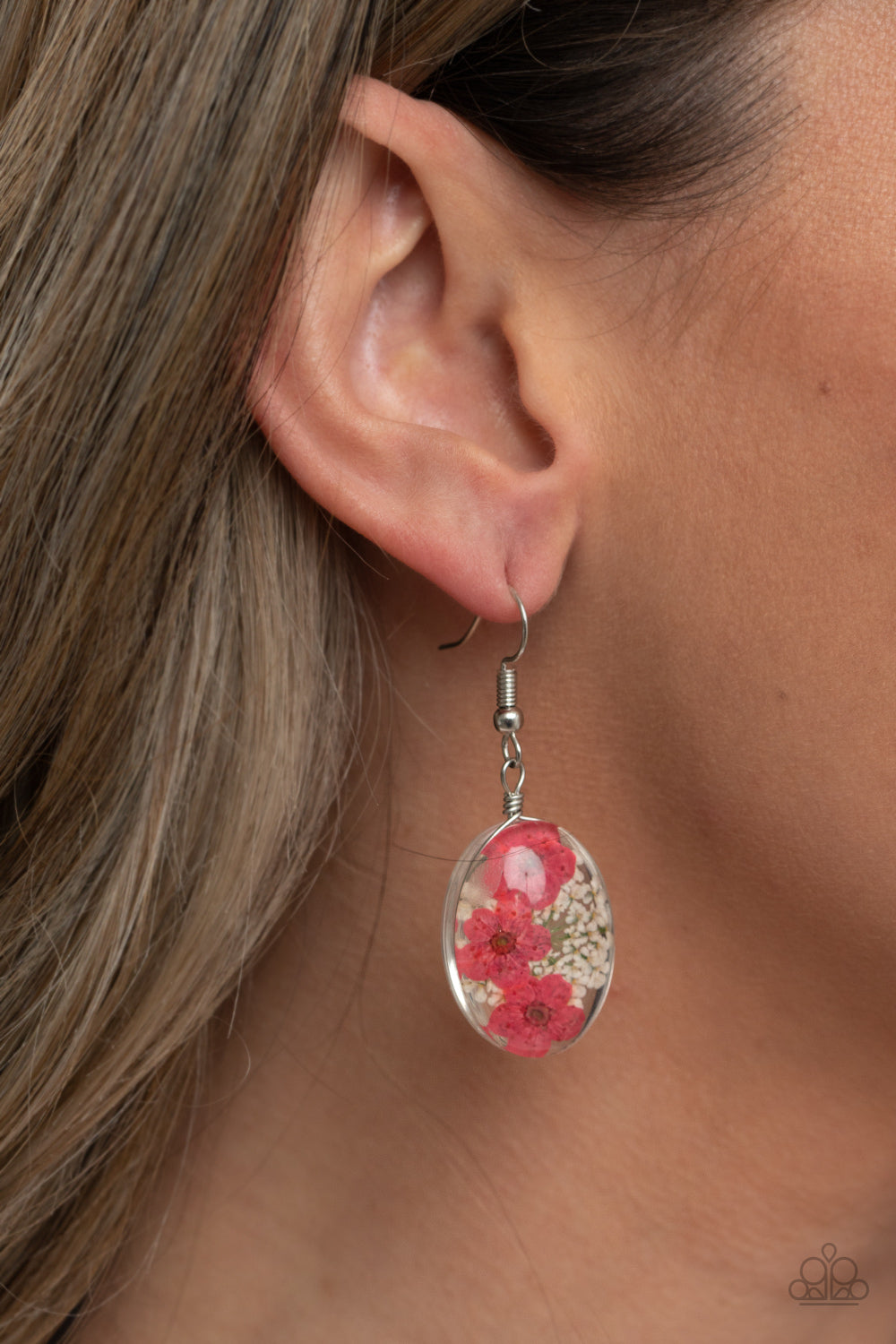 Paparazzi ♥ Encased Enchantment - Pink ♥ Earrings