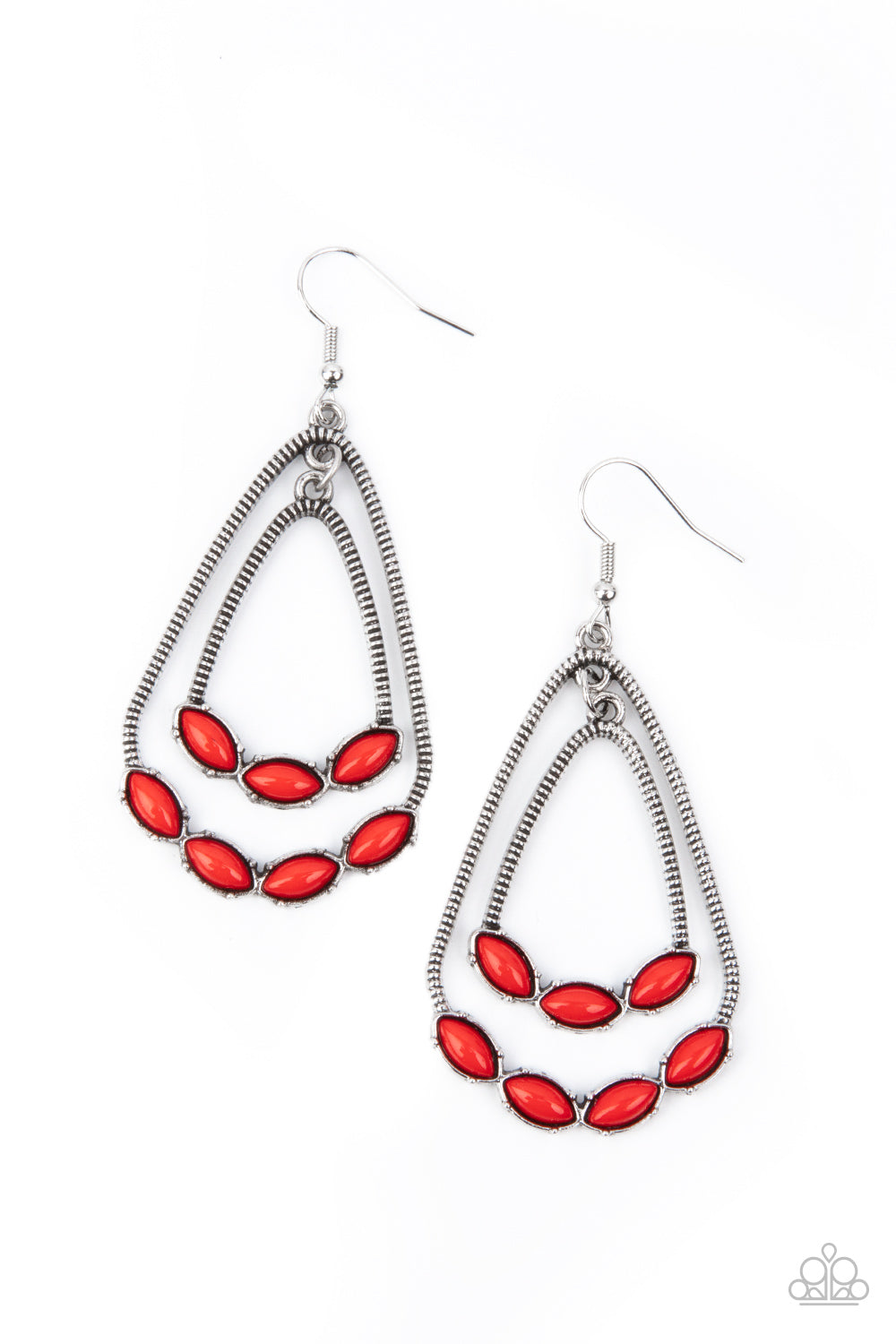 Paparazzi ♥ Summer Staycation - Red ♥ Earrings