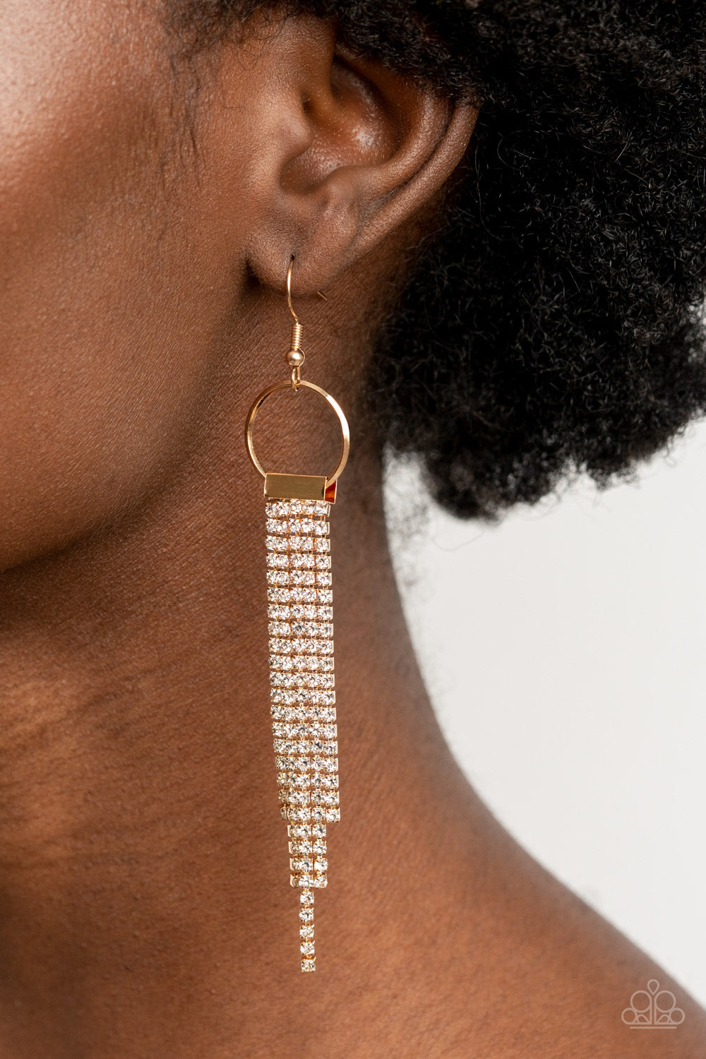Paparazzi ♥ Tapered Twinkle - Gold ♥ Earrings