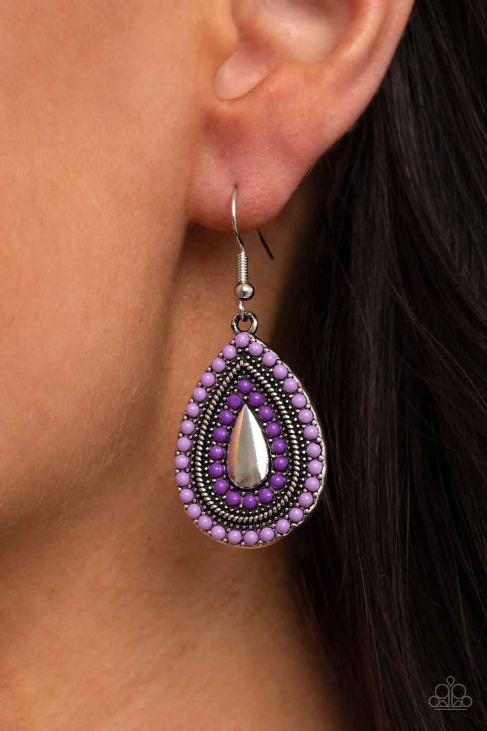 Paparazzi ♥ Beaded Bonanza - Purple ♥ Earrings