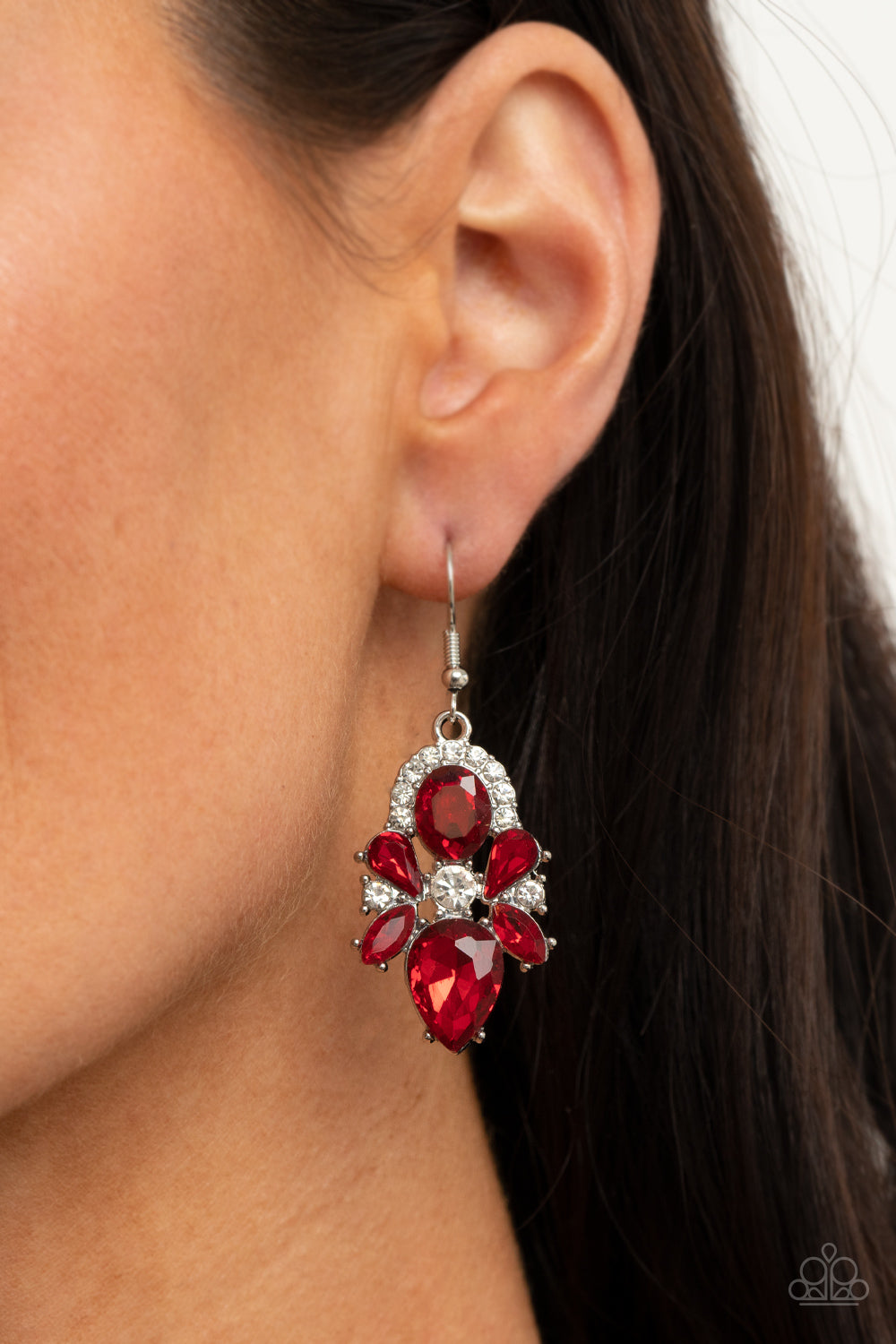Paparazzi ♥ Stunning Starlet - Red ♥ Earrings