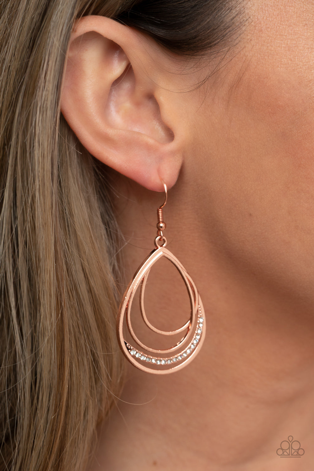 Paparazzi ♥ Outrageously Opulent - Copper ♥ Earrings