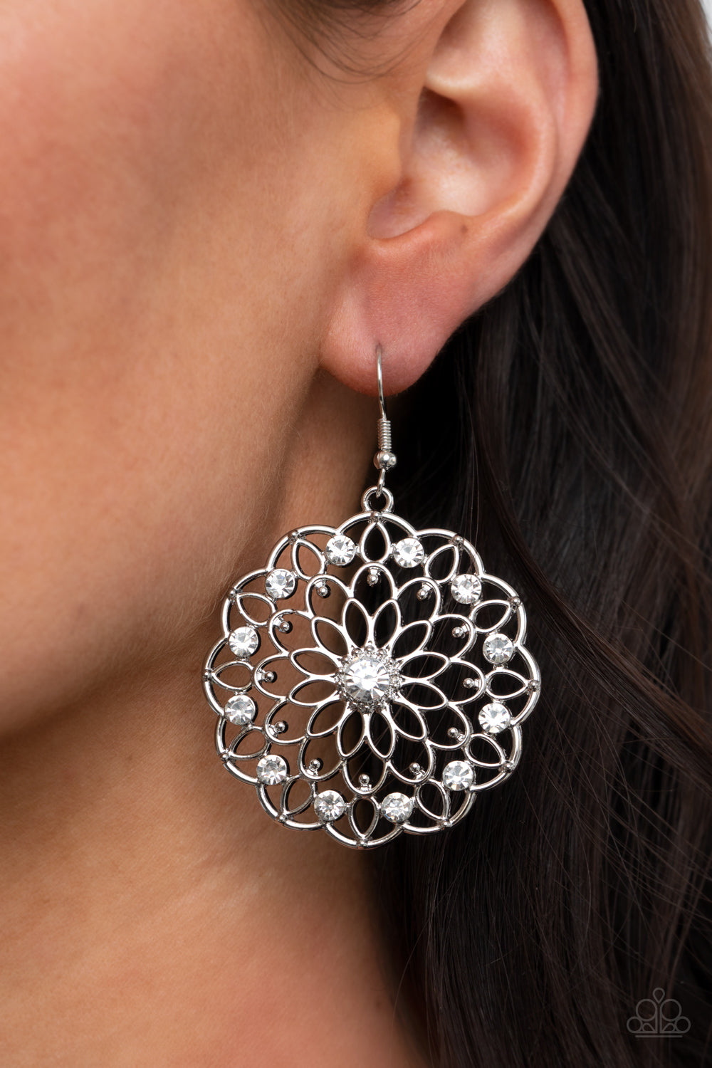 Paparazzi ♥ Posy Proposal - White ♥ Earrings