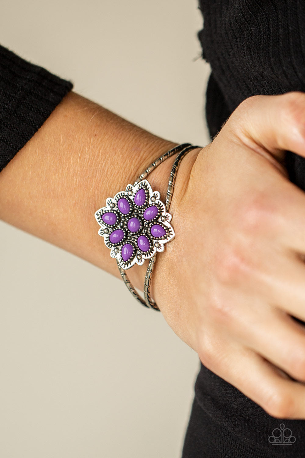 Paparazzi ♥ Happily Ever APPLIQUE - Purple ♥ Bracelet