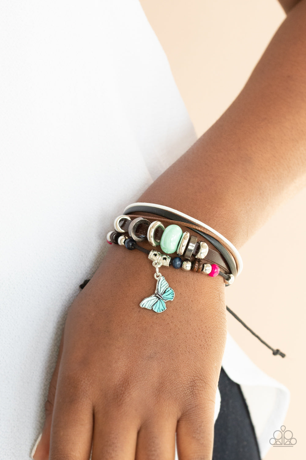 Paparazzi ♥ Bodacious Butterfly - Blue ♥ Bracelet