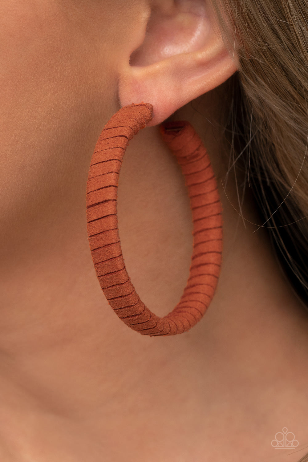 Paparazzi ♥ Suede Parade - Orange ♥ Earrings