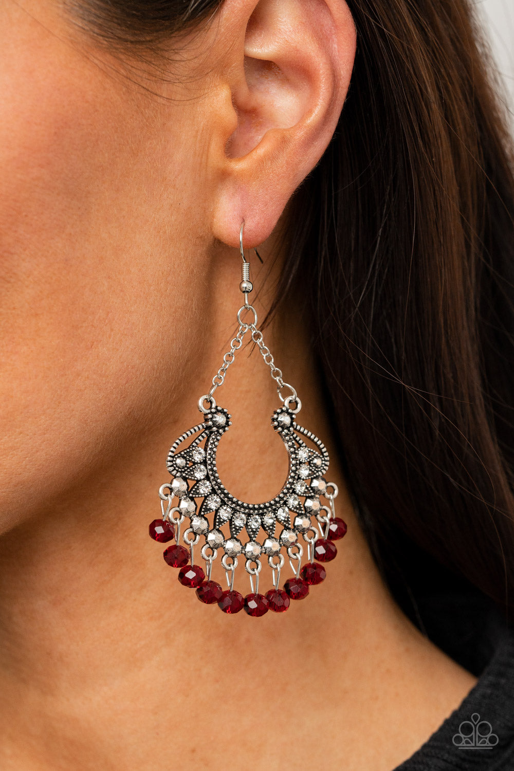 Paparazzi ♥ GLOW Down In Flames - Red ♥ Earrings